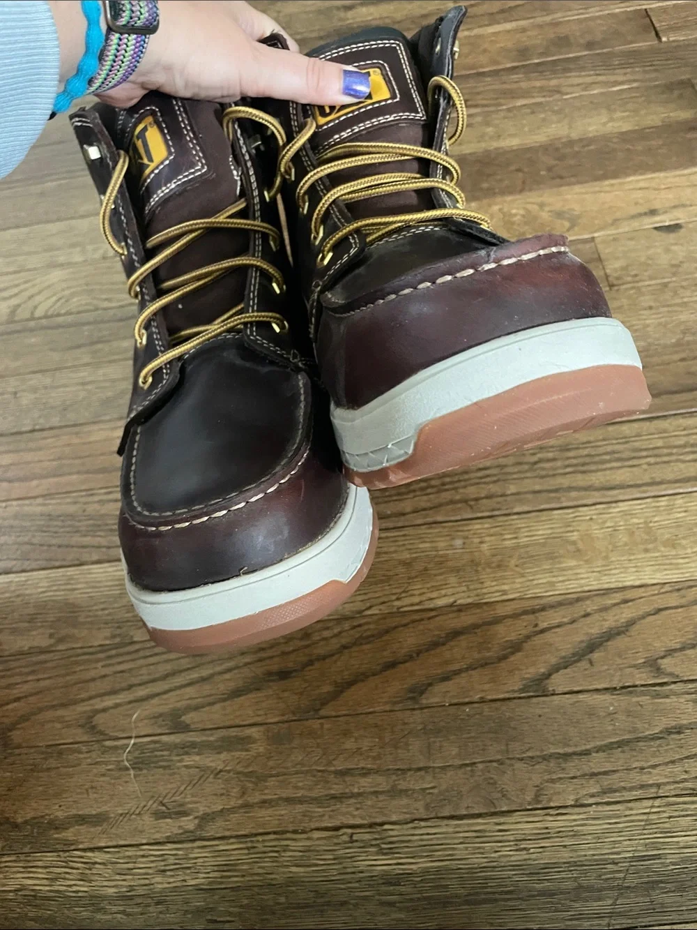 CAT Brown Work Boots with Composite Toe